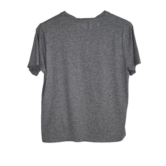 Sezane Conrad Cotton Short Sleeve Round Neck T-Shirt Mottled Gray Women's Small - Picture 7 of 7